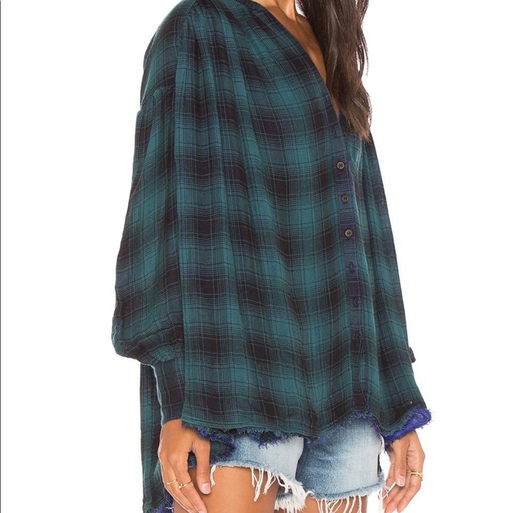 Free People Come On Over Plaid Tunic XS